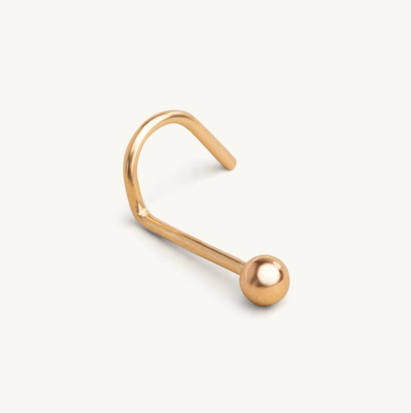 14KT Yellow Gold Ball Nose Stud