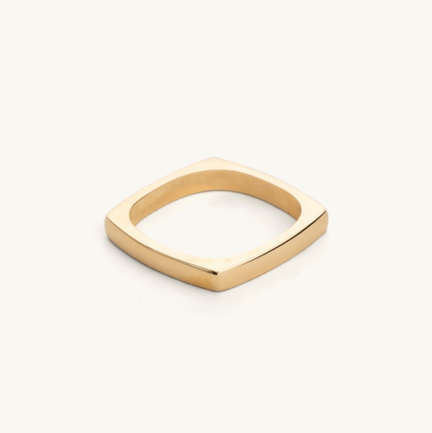 14KT Yellow Gold Square Shaped Band