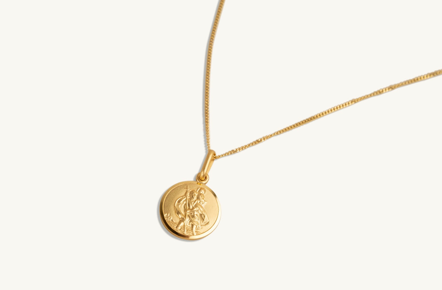 14KT Yellow Gold St. Christopher Necklace