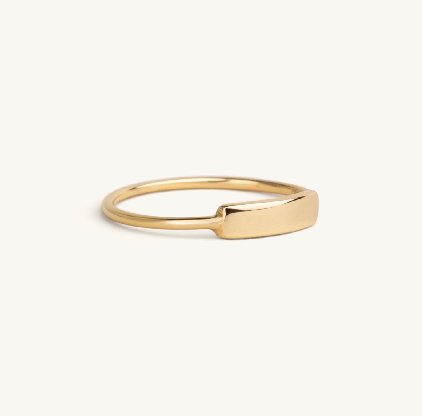 14KT Yellow Gold, White Gold , Rose Gold ID Bar Ring