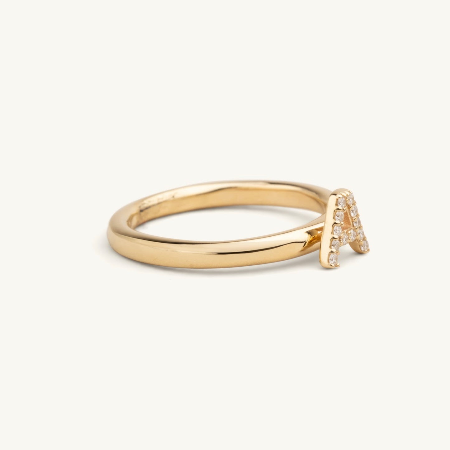 14KT Yellow Gold, Diamond Inital Ring