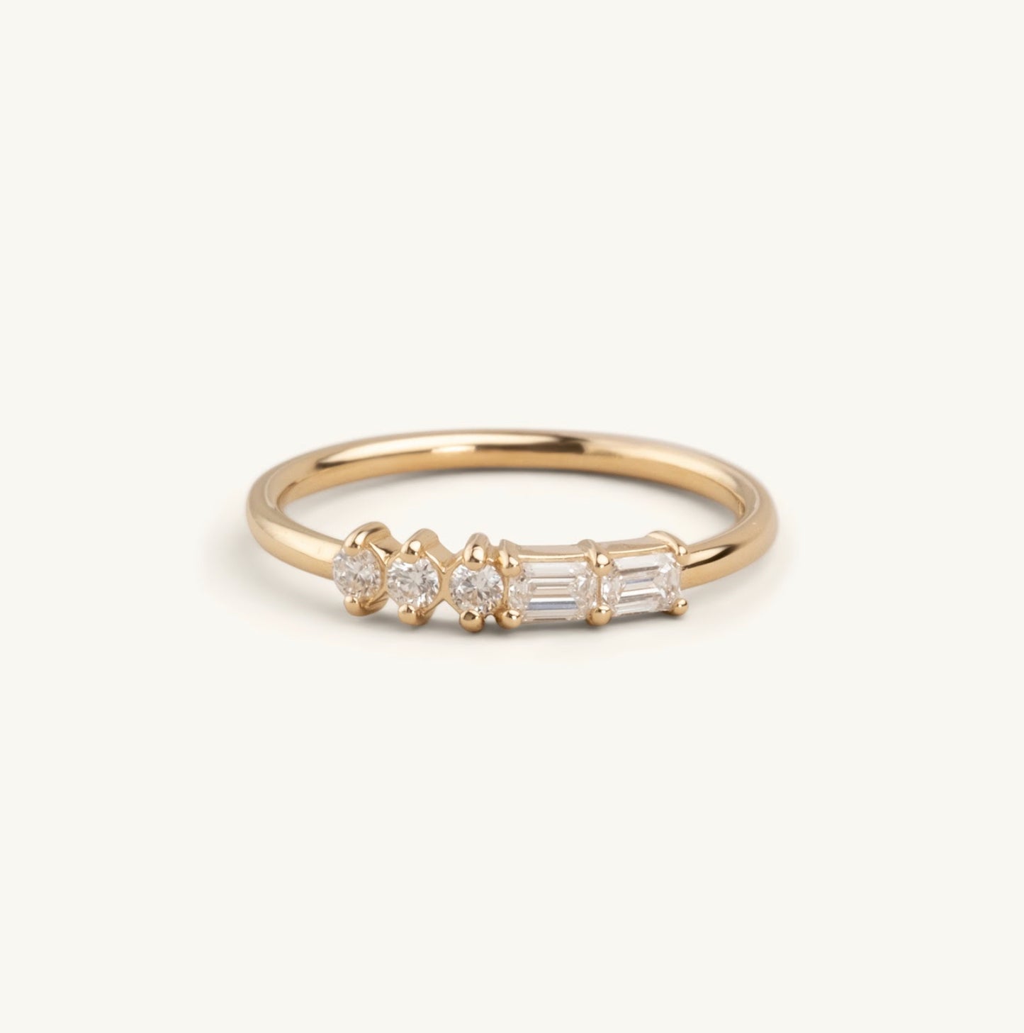 14KT Yellow Gold, White Gold, Rose Gold Multi-Shaped Diamond Ring