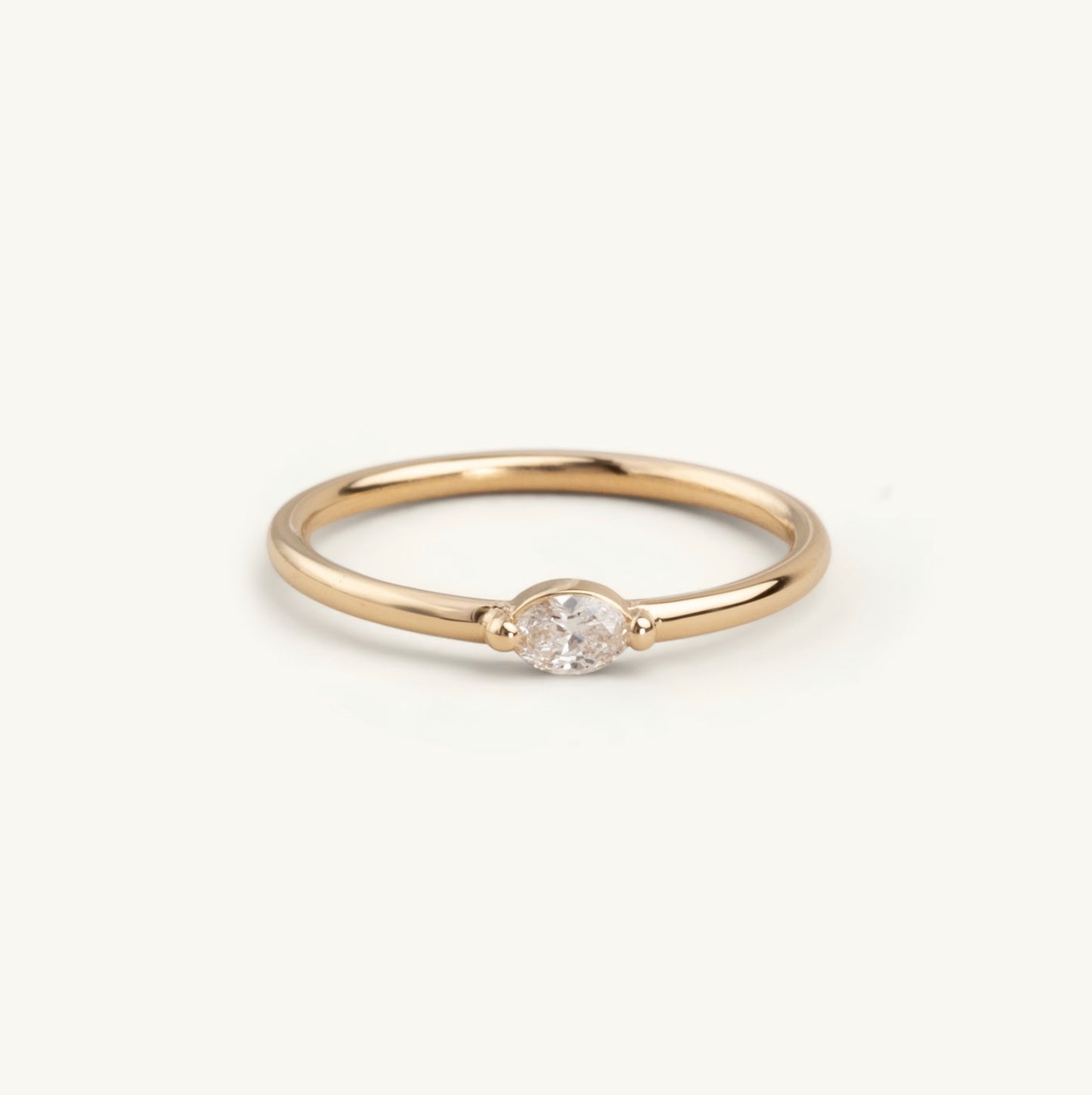 14KT Yellow Gold, White Gold, Rose Gold Marquise Lab Diamond Ring