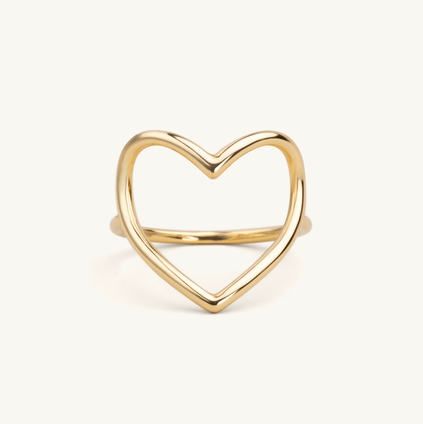 14KT Yellow Gold Open Heart Ring