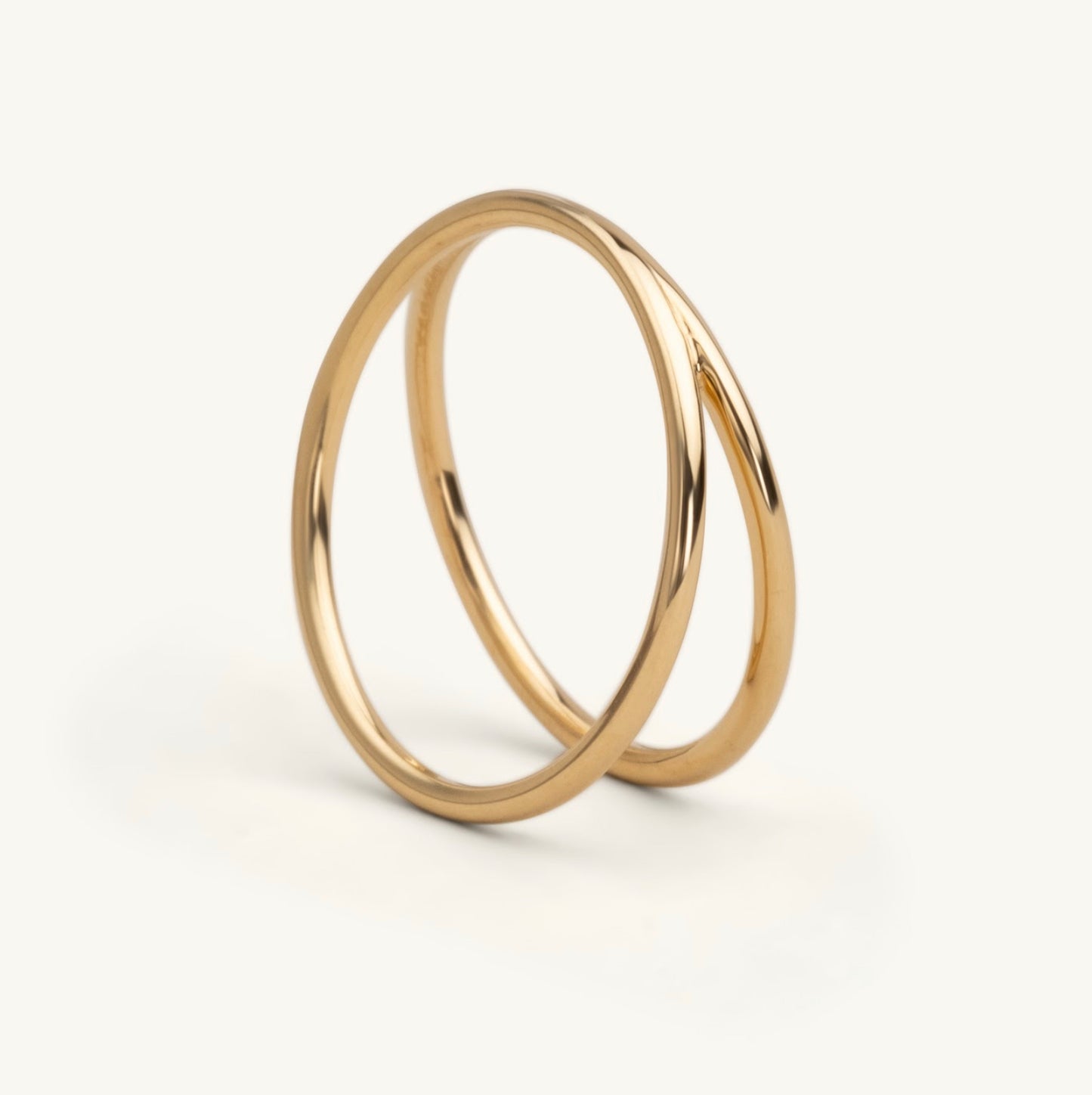 14KT Yellow Double Row Wire Ring