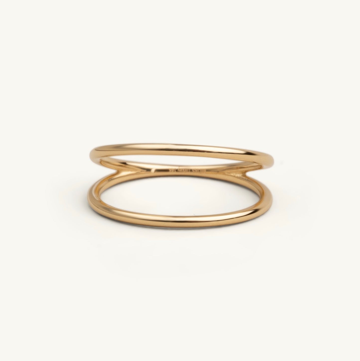 14KT Yellow Double Row Wire Ring