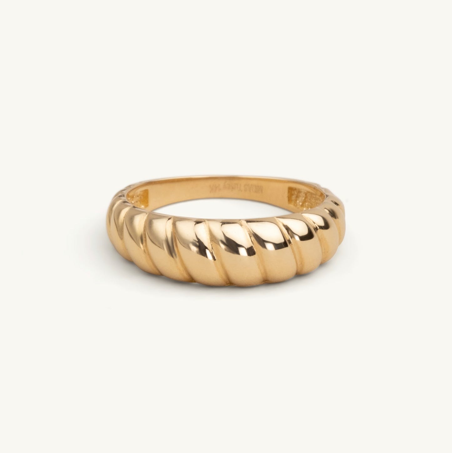 14KT Yellow Gold Croissant Ring