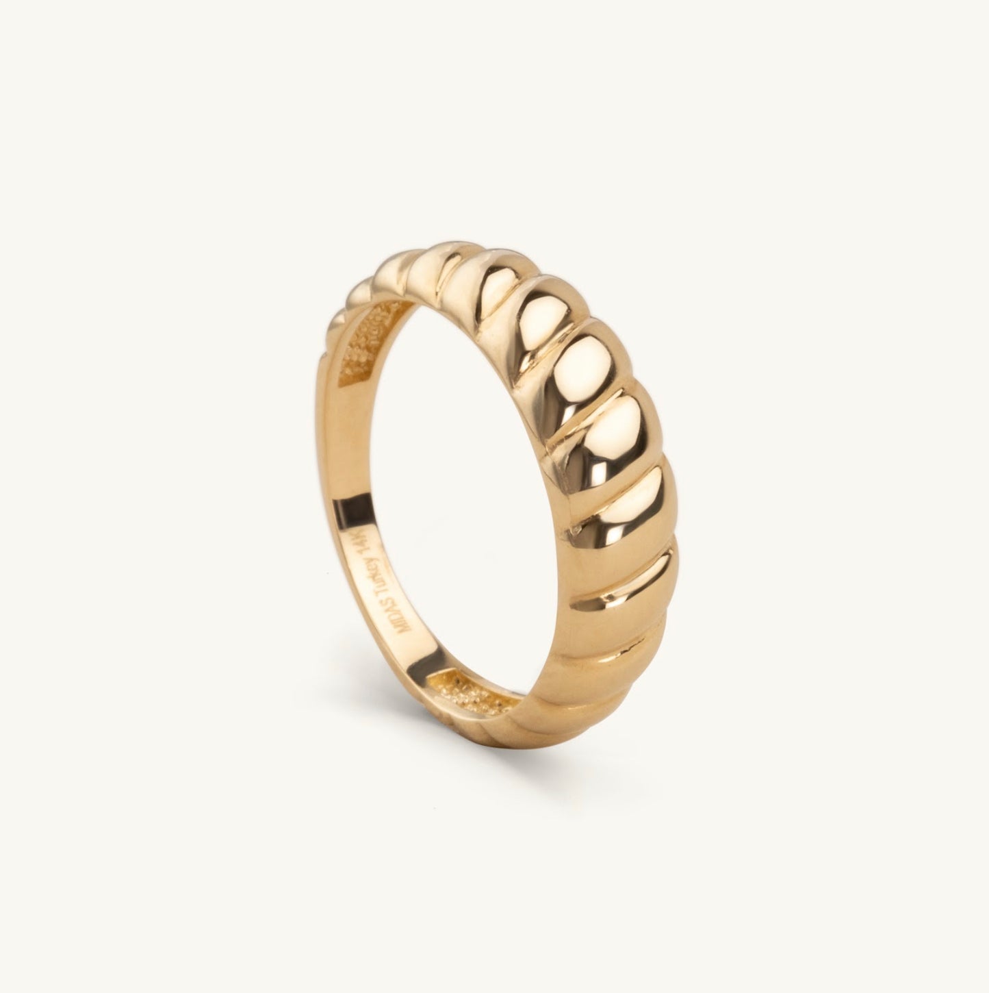 14KT Yellow Gold Croissant Ring