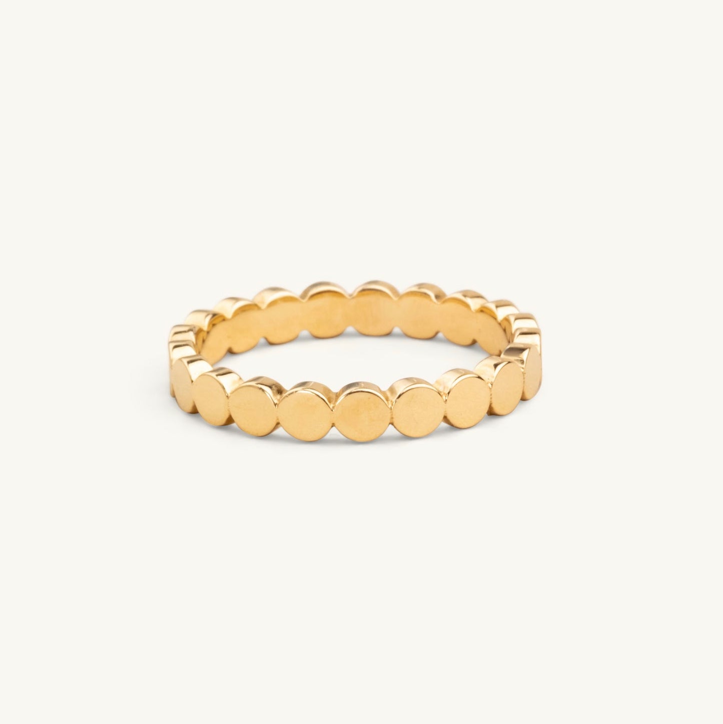 14KT Yellow Gold, White Gold, Rose Gold Spaced Out Beaded Lab Diamond Ring