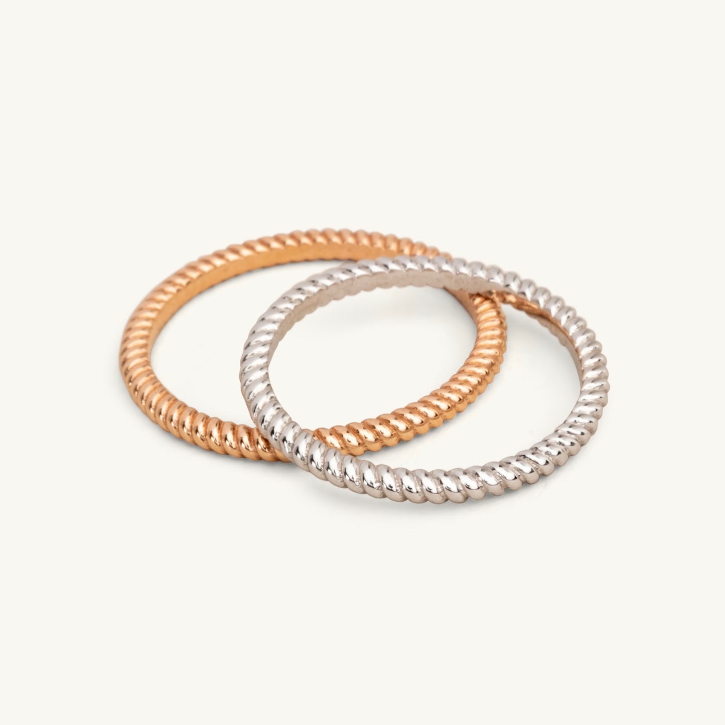 14K Yellow Gold, White Gold or Rose Gold Braided Band