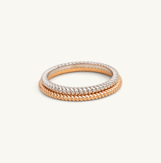 14K Yellow Gold, White Gold or Rose Gold Braided Band