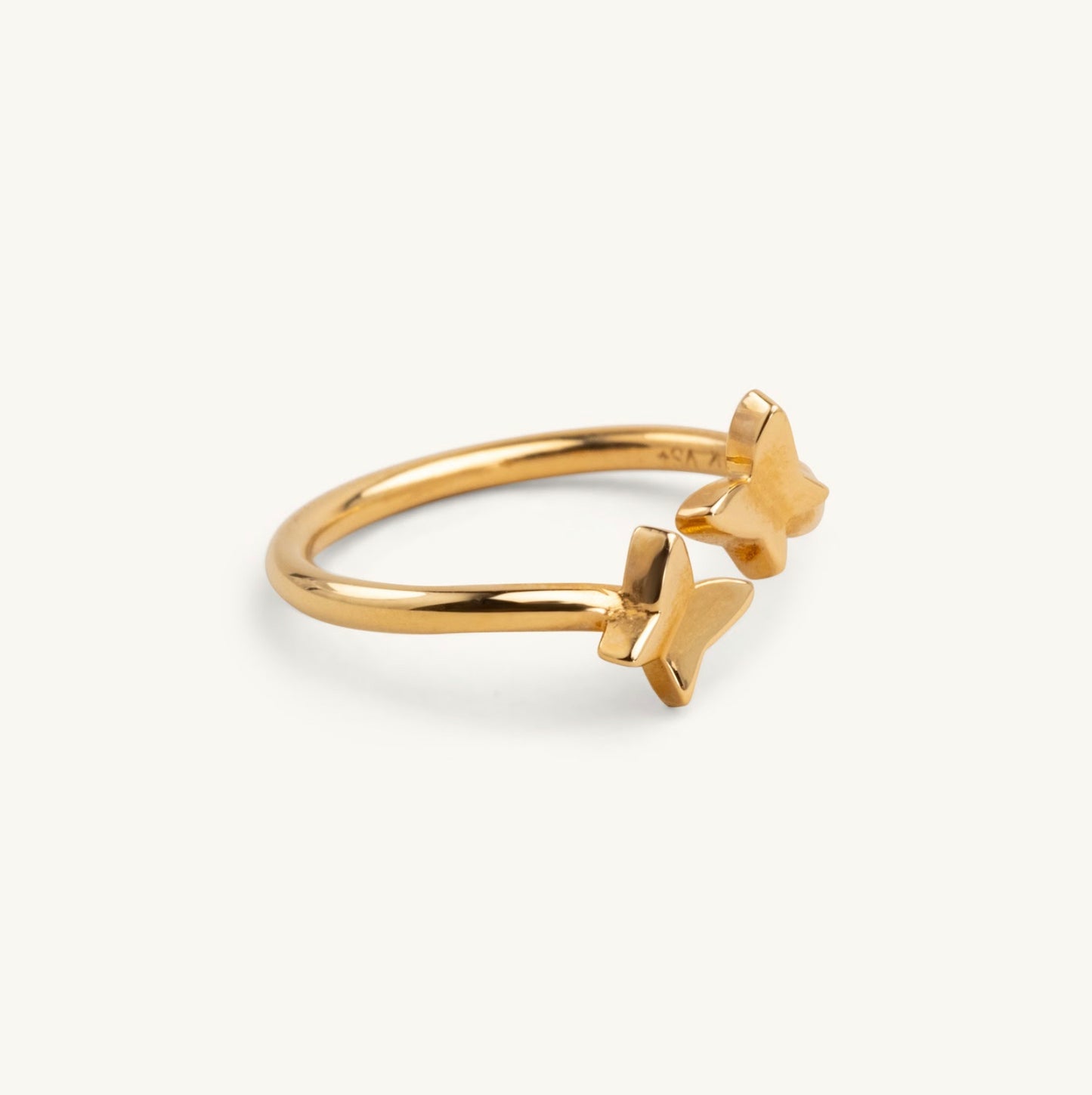 14KT Yellow Gold , White Gold or Rose Gold Floating Buttterfly RIng