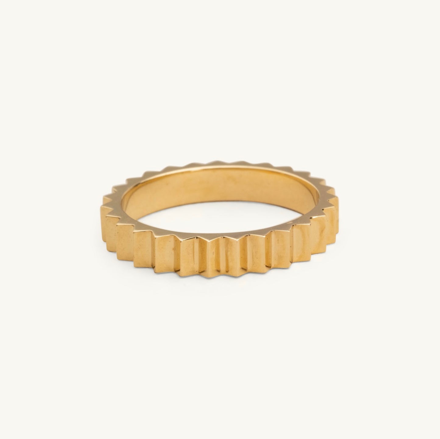 14KT Yellow Gold Fluted Band