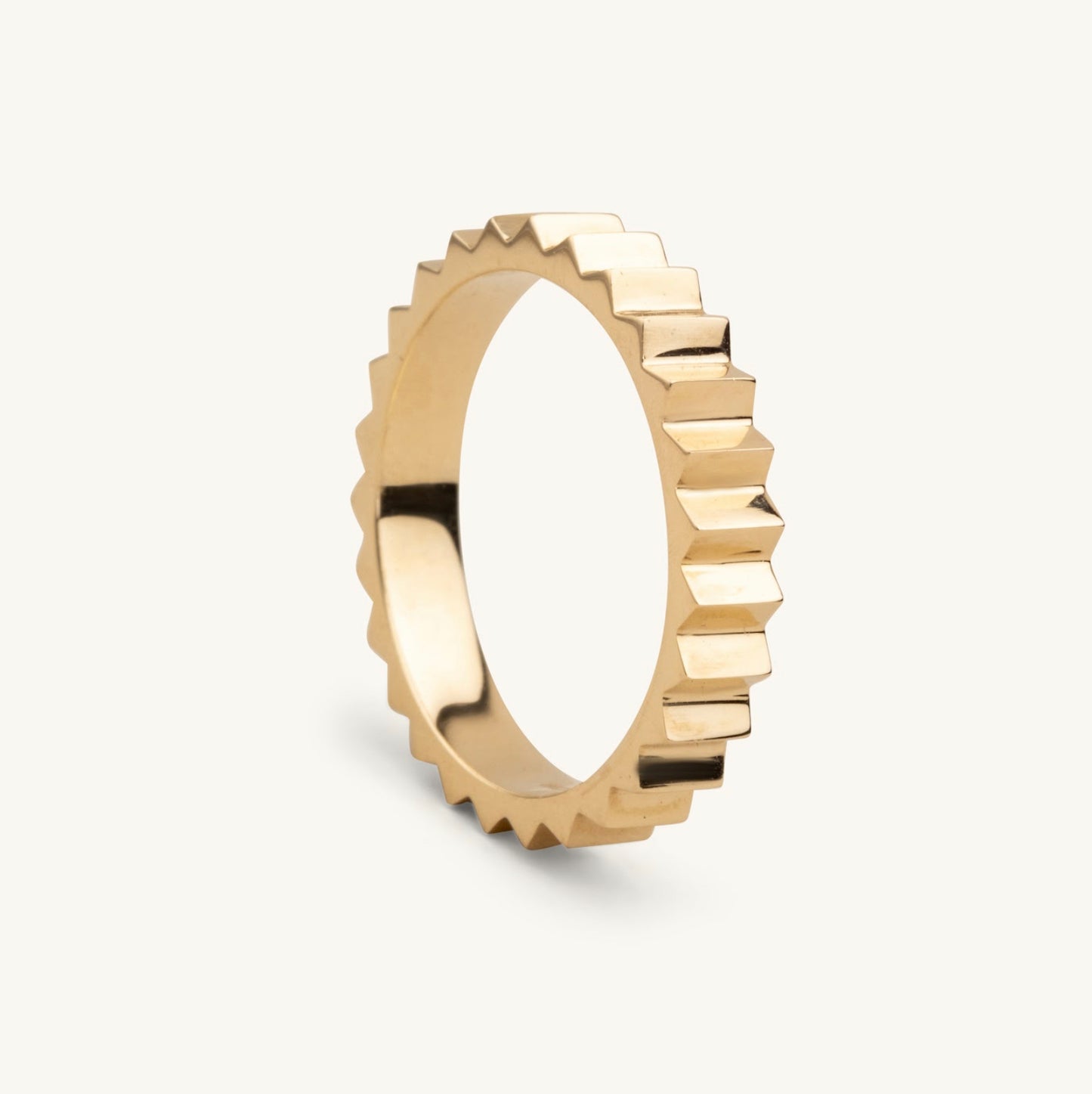 14KT Yellow Gold Fluted Band