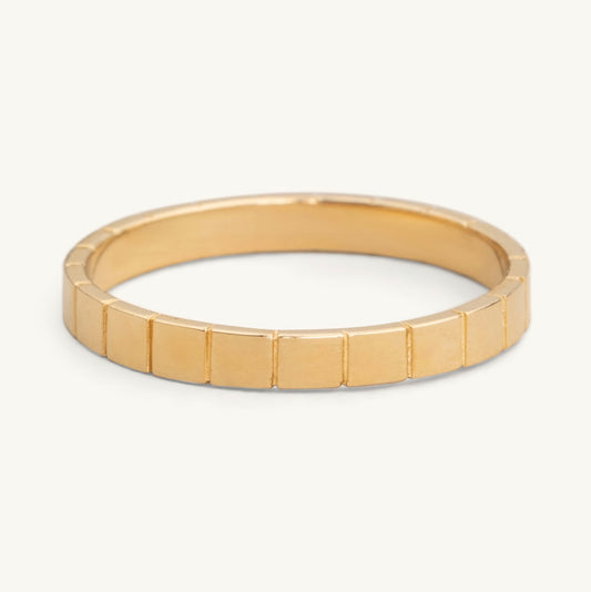 14KT Yellow Gold Square Shape Eternity Band