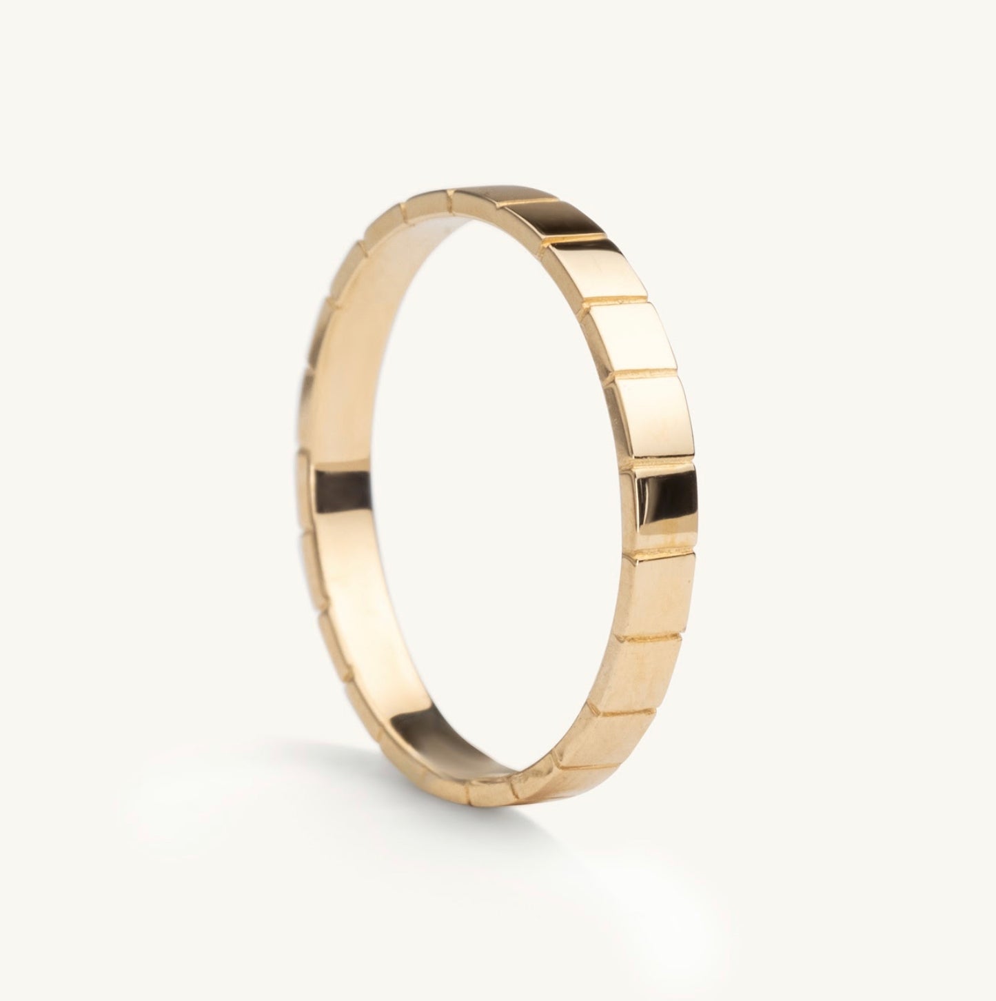 14KT Yellow Gold Square Shape Eternity Band