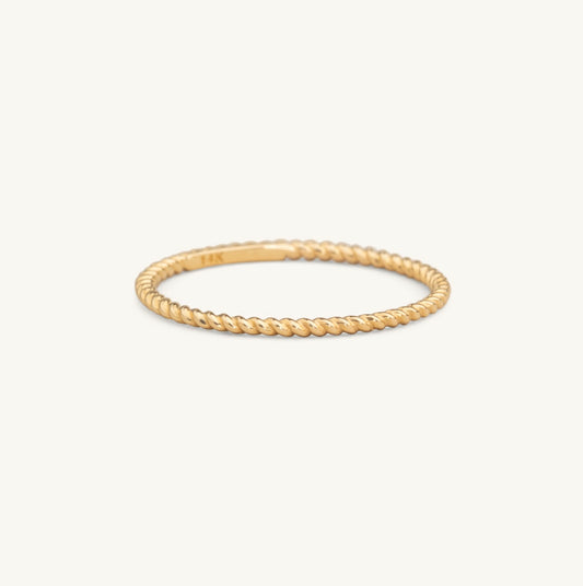 14KT Yellow Gold Small Braided Ring