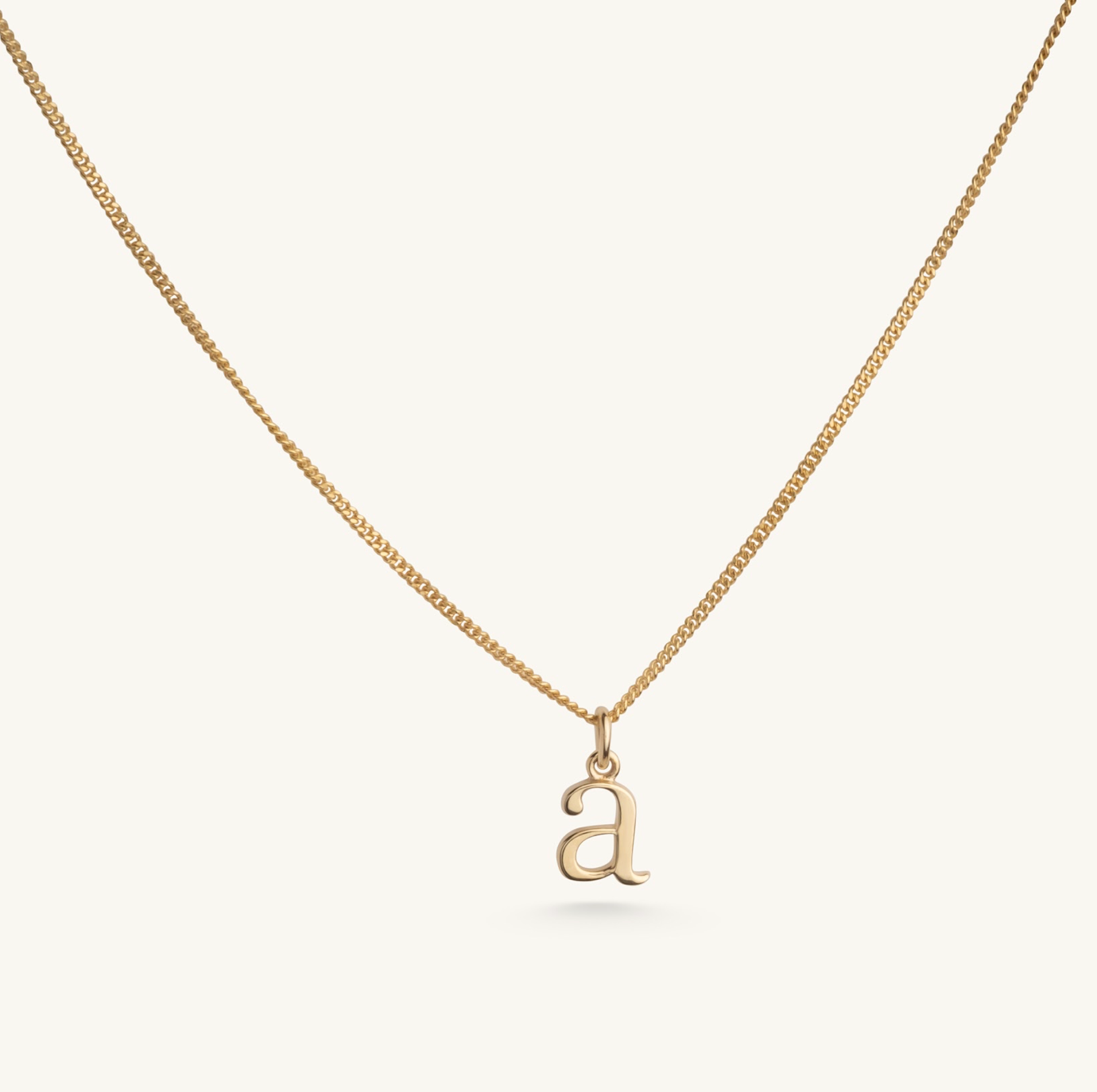 14KT Yellow Gold Lowercase Initial Necklace