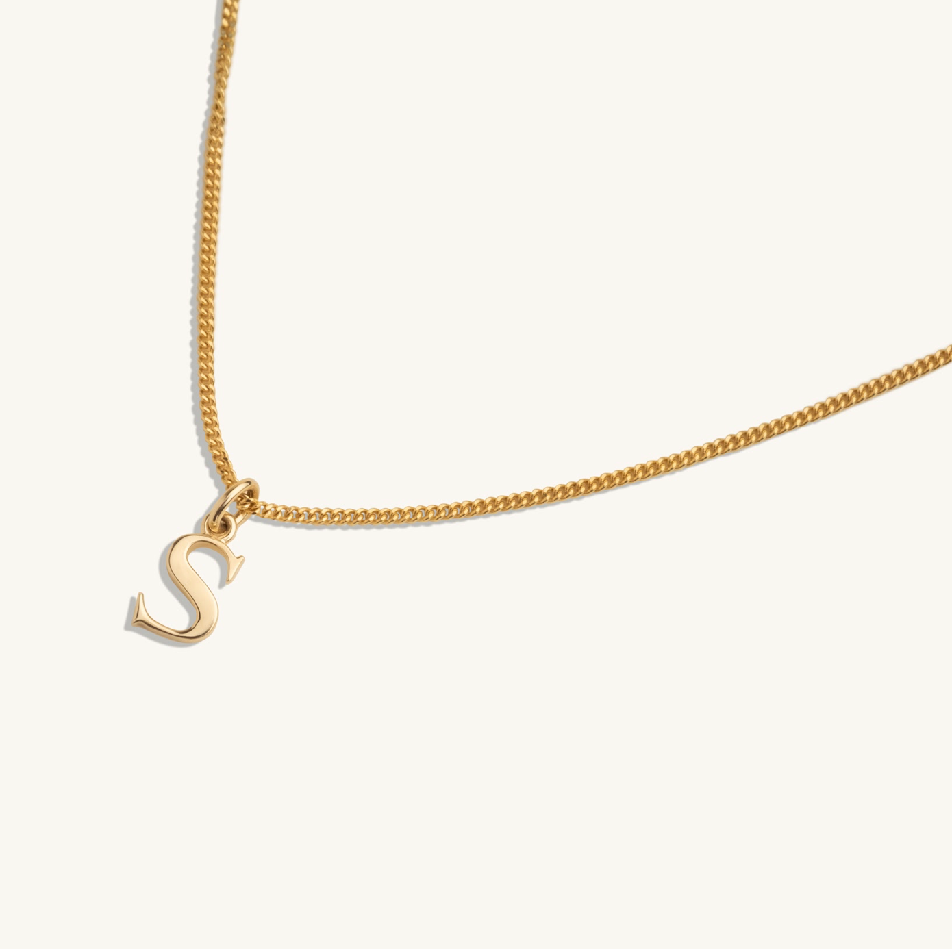 14KT Yellow Gold Lowercase Initial Necklace