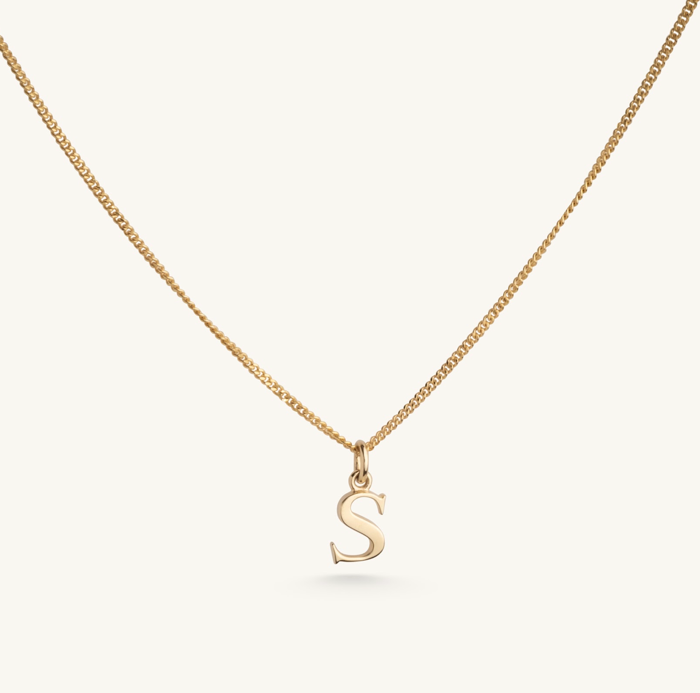 14KT Yellow Gold Lowercase Initial Necklace