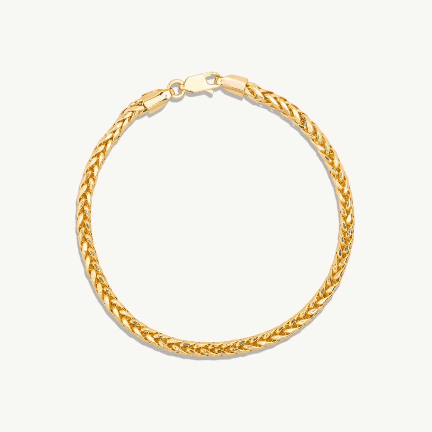 14KT Yellow Gold Braided Link Chain Bracelet