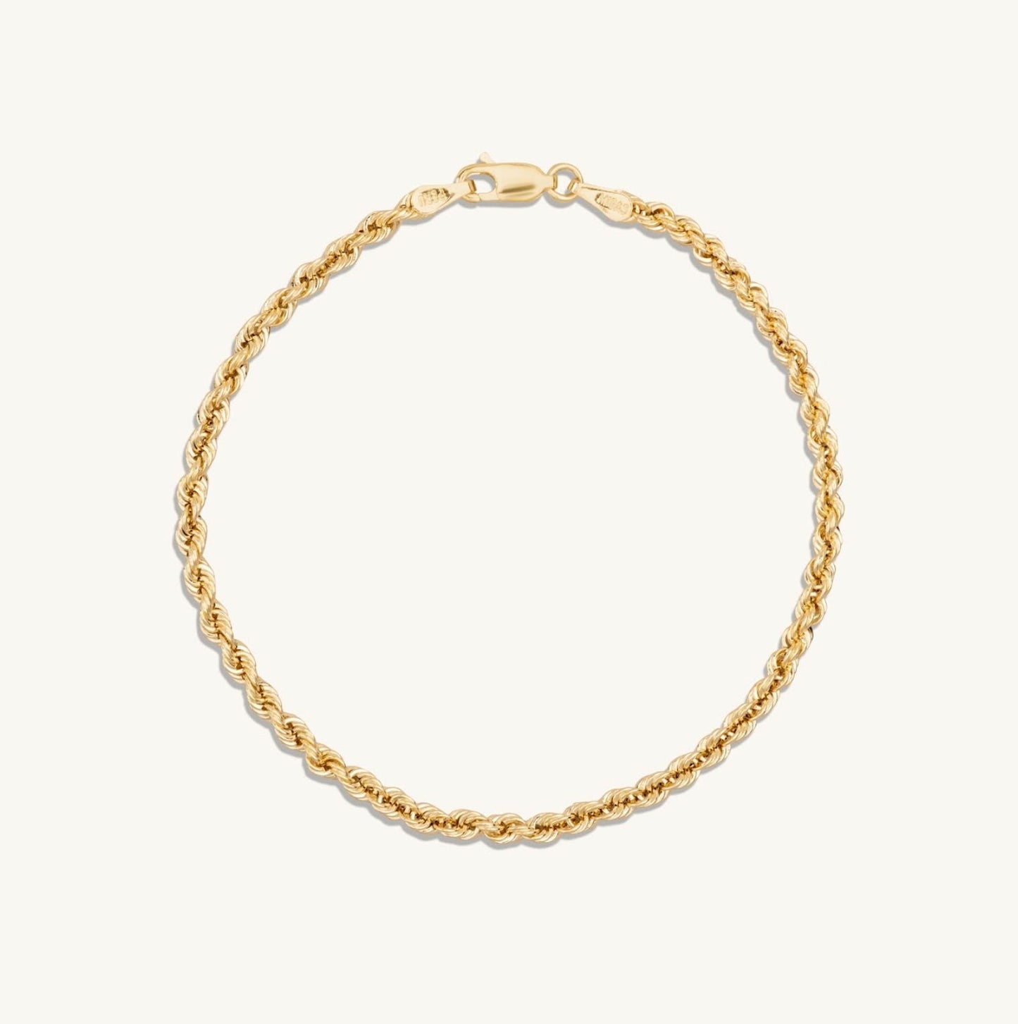 14KT Yellow Gold Rope Chain Bracelet