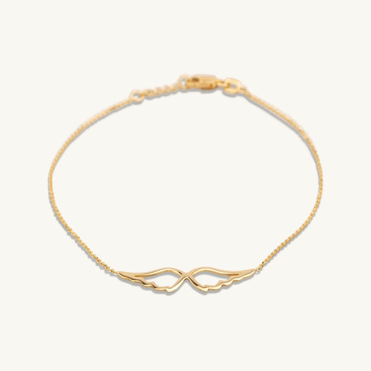 14KT Yellow Gold Angel Wings Bracelet