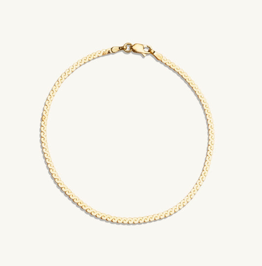 14KT Yellow Gold Serpentine Bracelet