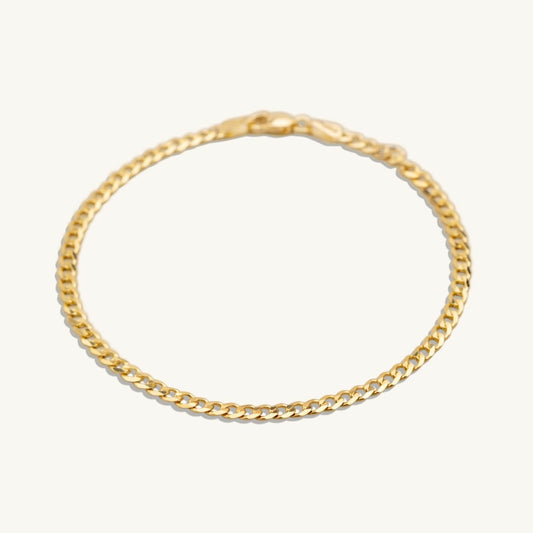 14KT Yellow Gold Open Curb Chain Bracelet