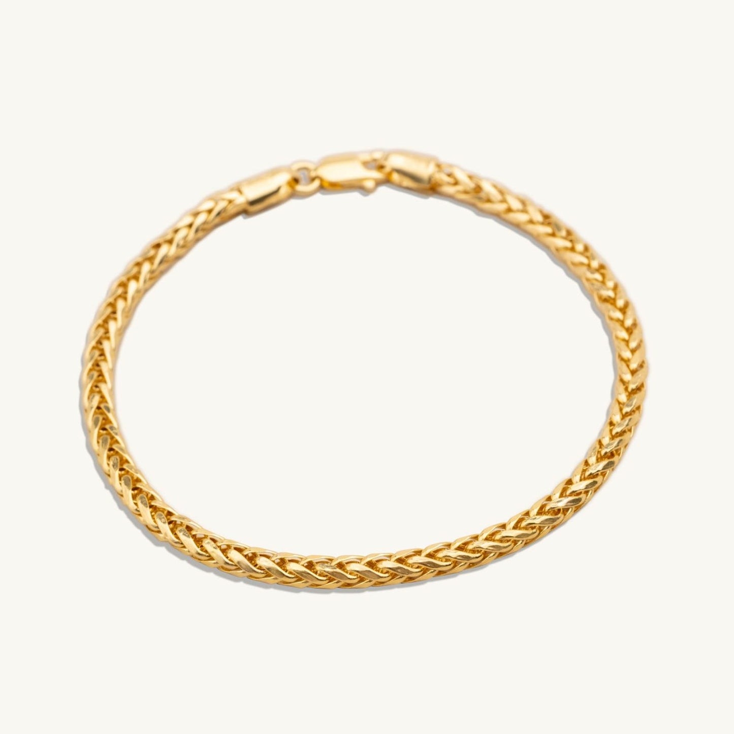 14KT Yellow Gold Braided Link Chain Bracelet